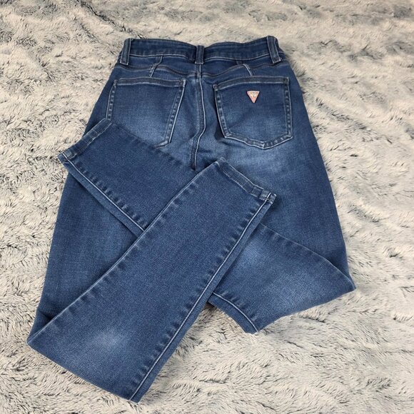 Medium Wash High Rise Guess Jeans Size 24 Guess High Waist Skinny Jeans - Picture 1 of 7